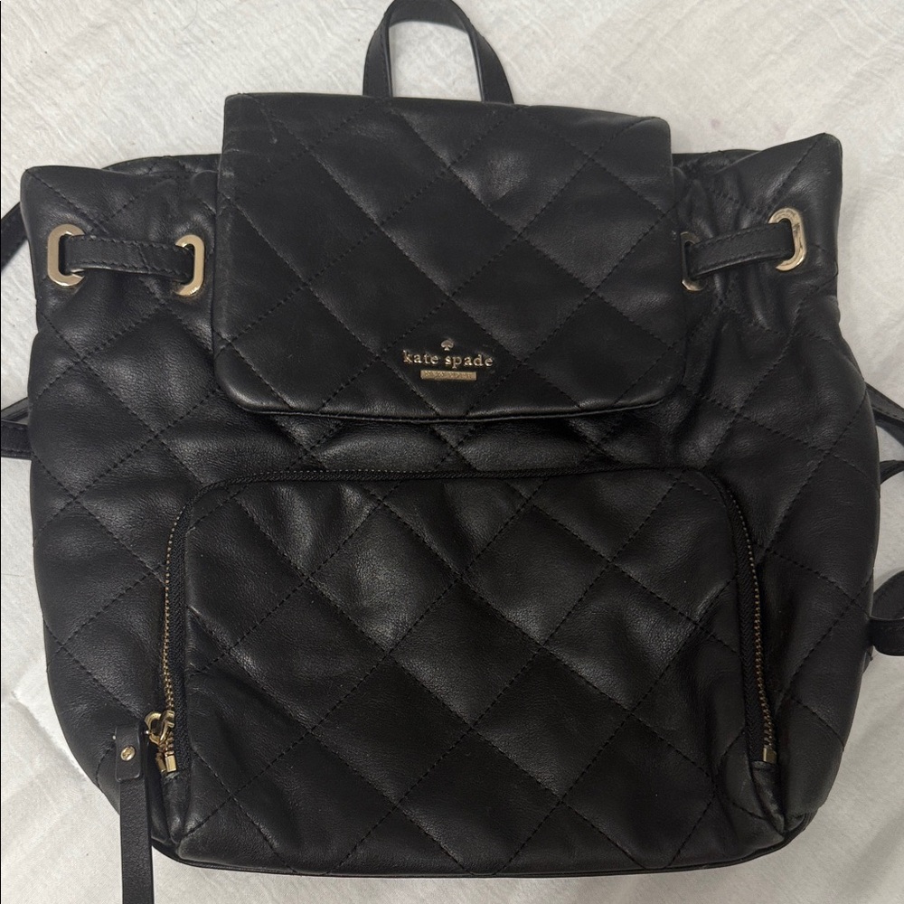 Kate Spade Quilted Black Backpack